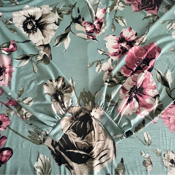 Honeyme Curvy Women’s Floral Print 3/4 Sleeve Blouse Tunic Top Shirt XL - Picture 6 of 12